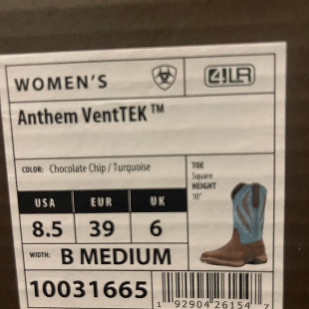 Ariat Women's Brown and Teal Western Boots - Picture 3 of 4